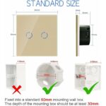 کلید دو پل هوشمند لمسی طلایی با قابلیت کنترل از طریق WiFi و ریموت - Image 6