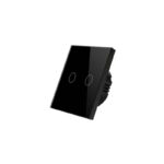 کلید دو پل هوشمند لمسی مشکی