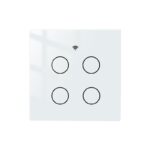 کلید چهار پل هوشمند لمسی سفید با قابلیت کنترل از طریق WiFi و ریموت - Image 2