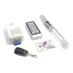 مقابل برقی کارتی رمزی و ریموتی فلزی ضد آب درب چوبی