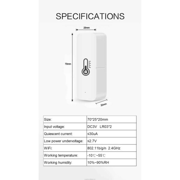 دماسنج و رطوبت سنج هوشمند وای فای دار - Image 9