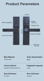 دستگیره دیجیتال اثرانگشتی کارتی ورمزی FP01 - Image 20