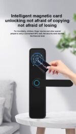 دستگیره دیجیتال اثرانگشتی کارتی رمزی وموبایلی FP04 - Image 11