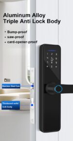 دستگیره دیجیتال اثرانگشتی کارتی رمزی وموبایلی FP04 - Image 12