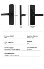 دستگیره دیجیتال اثرانگشتی کارتی رمزی وموبایلی FP04 - Image 18