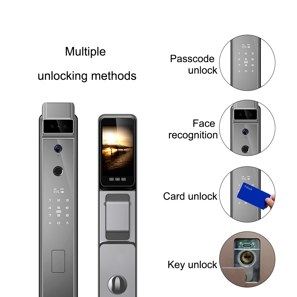 دستگیره دیجیتال هوشمند (تشخیص چهره-اثرانگشت-کارت-رمزوموبایل)TY01 - Image 3