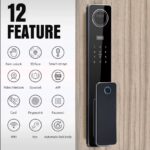 دستگیره دیجیتال زبان فارسی (تشخیص چهره -اثرانگشت-اسکن کف دست-موبایل-رمز-کارت و کلید مکانیکی )TY08 - Image 5