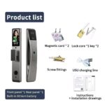 دستگیره دیجیتال تشخیص چهره -کارتی-رمزی وموبایلی FY03 - Image 8