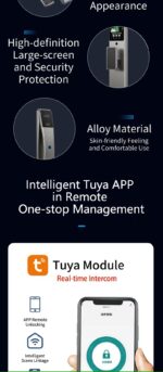 دستگیره دیجیتال تشخیص چهره -کارتی-رمزی وموبایلی FY03 - Image 5