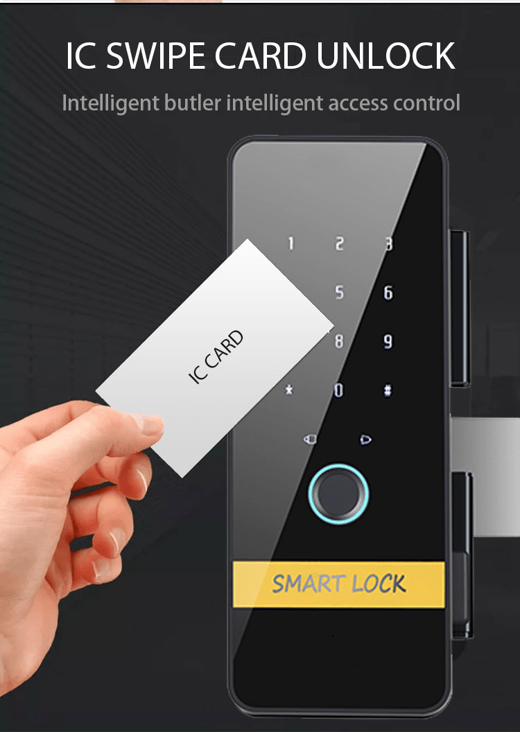 قفل شیشه سکوریت اثرانگشتی -کارتی -رمزی وموبایلی GL02 - Image 17