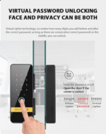 قفل شیشه سکوریت اثرانگشتی -کارتی -رمزی وموبایلی GL02 - Image 18