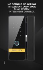 قفل شیشه سکوریت اثرانگشتی -کارتی -رمزی وموبایلی GL02 - Image 20